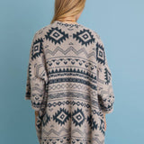 Aztec Soft Knit cardigan with Tribal Print - Western Vibe 🌵