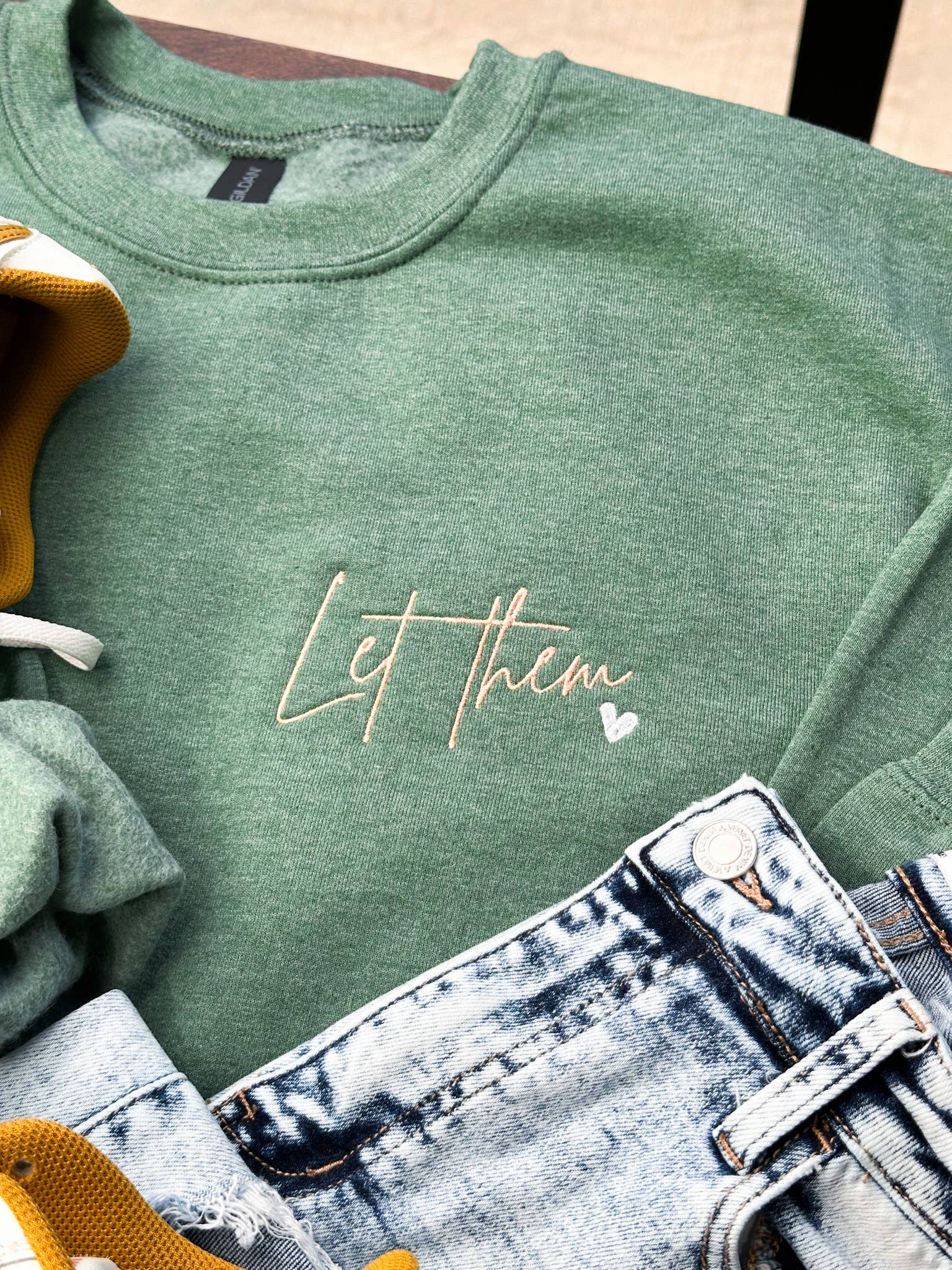 "Let Them" Embroidered Sweatshirt