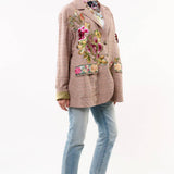 Sudden Sensation Blazer | Pink Jacket | Embroidered Jacket