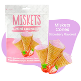 Milky Chocolate Strawberry Mini Cones  - 12 Packs in 1 Case