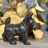 Cast Iron Schnauzer Dog Pet Statue