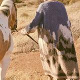 Mountain Jacquard-Knit Open-Front Cardigan