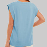 Round neck cami base tank top loose basic vest