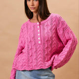 CABLE KNIT SWEATER TOP