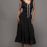 Smocked Ruffle Dotted Dress