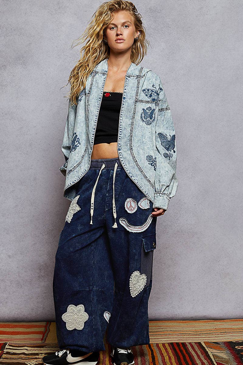 Vintage Embroidered Denim Jacket