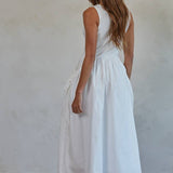 Woven Poplin Midi Dress