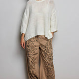 Solid Color Oversized Chunky Knit Pullover Soft Sweater Top