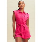 Linen Utility Romper