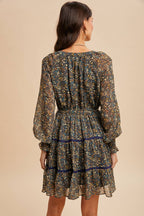 Floral Lace Overlay Mini Dress