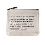 My Wish For You (Maya Angelou) Canvas Zip Bag