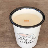 Enamel Cup Reusable Candle - "Road Trippin'"