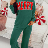 JOLLY Texture Christmas 2025 Top and Pockets Pants Set