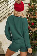 "MERRY" Long Sleeve & Shorts Set