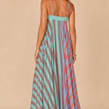 Serafina Striped Chiffon Maxi