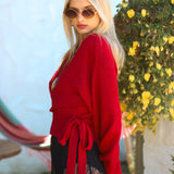 Wrap Tie Knit Sweater