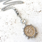 Coin with Crystal Necklace