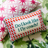 Fly Coach Needlepoint Pillow