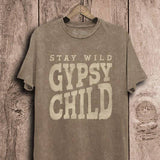 "Stay Wild Gypsy Child" Graphic Top