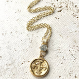 Coin Medallion Charm Necklace