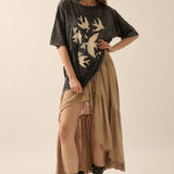 Vintage Birds Oversized Graphic Tee