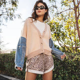 Ivory Contrast Knit Cardigan