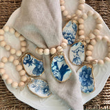Oyster Shell Napkin Rings | Blue And White Chinoiserie