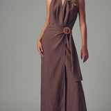 Halter Wide-Leg Jumpsuit