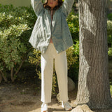 Quilted Tie-Close Denim Jacket