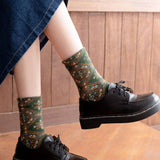 Retro Mid-calf Patterned Socks