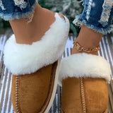 Faux Suede Plush Lined Slippers