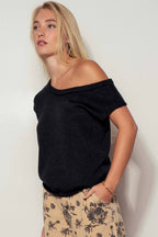 Asymmetric Off-Shoulder Blouse