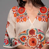 Medallion Bell Sleeve Dress