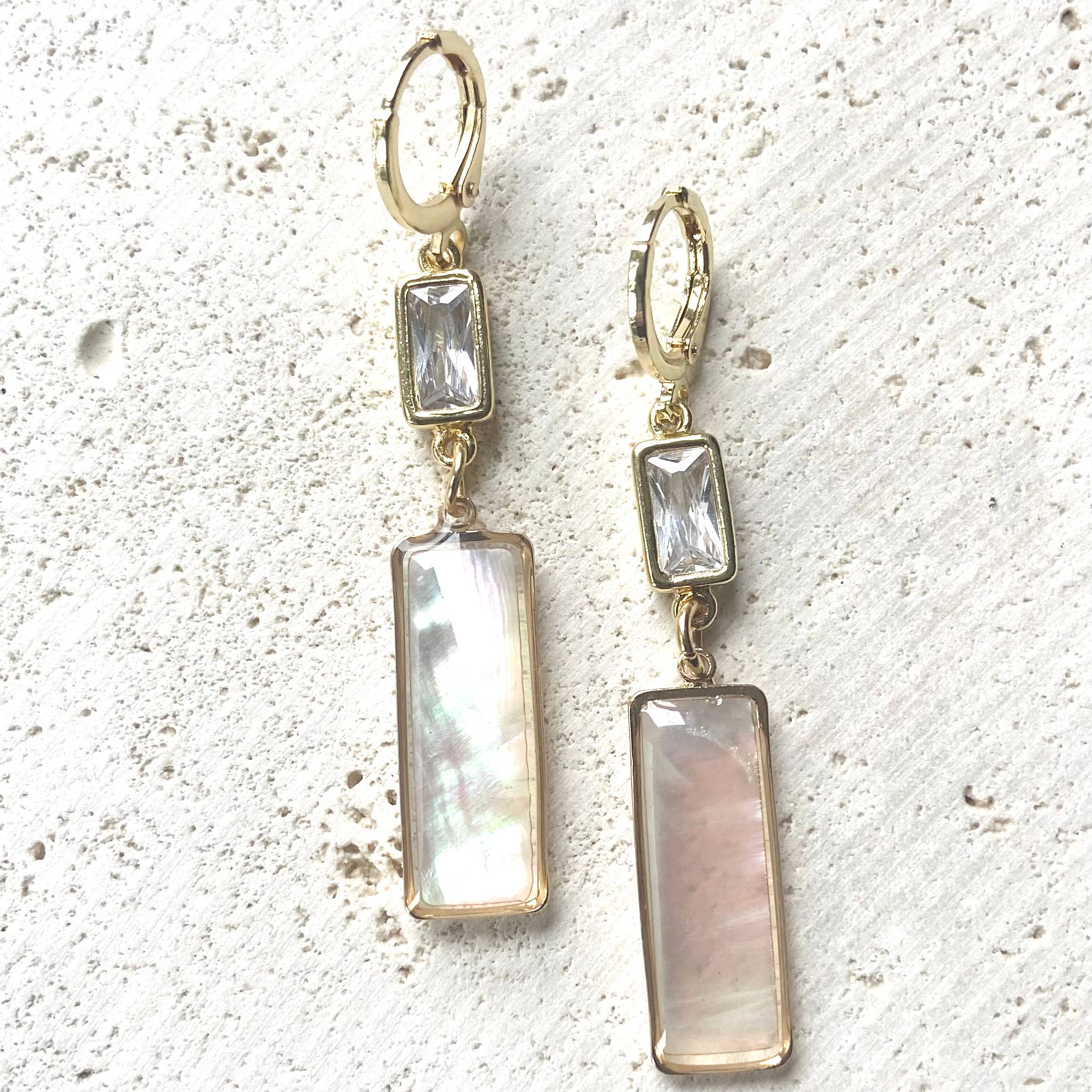Iridescent Pearl Shell Earrings