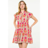 Tiered Floral Print Dress
