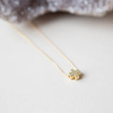 Faith Over Fear Gold Cross Necklace