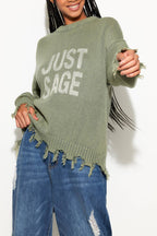 'Just Sage' Mantra Sweater