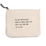 "You Are Unrepeatable" (D.M. Dellinger) Canvas Zip Bag