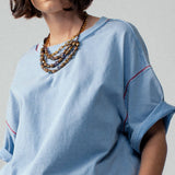 Contrast Stitch Oversized Tee