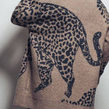 Animal Jacquard Long Knit Cardigan