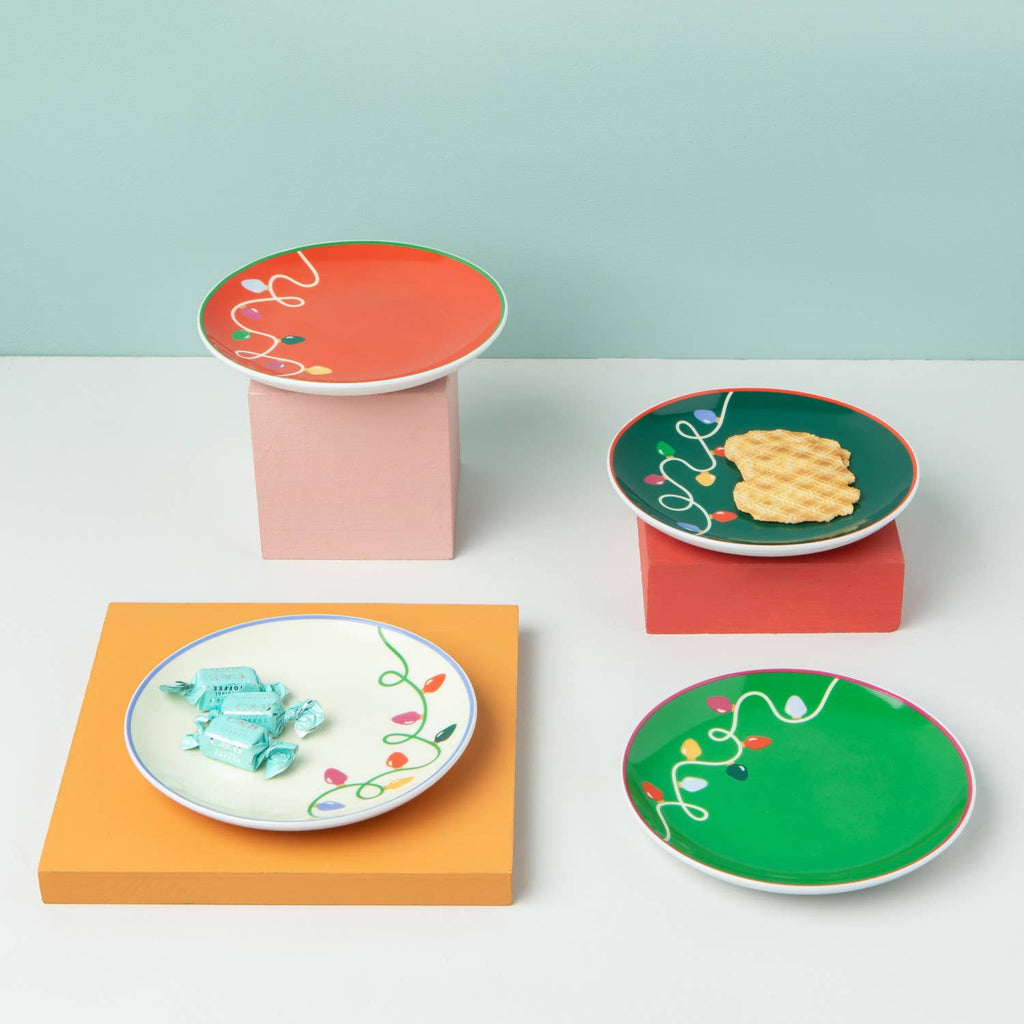 Holiday Glow Christmas Appetizer Plates