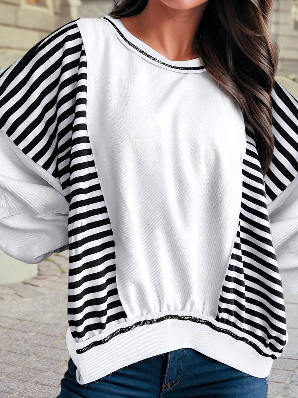 Colorblock Patchwork Sweatshirt
