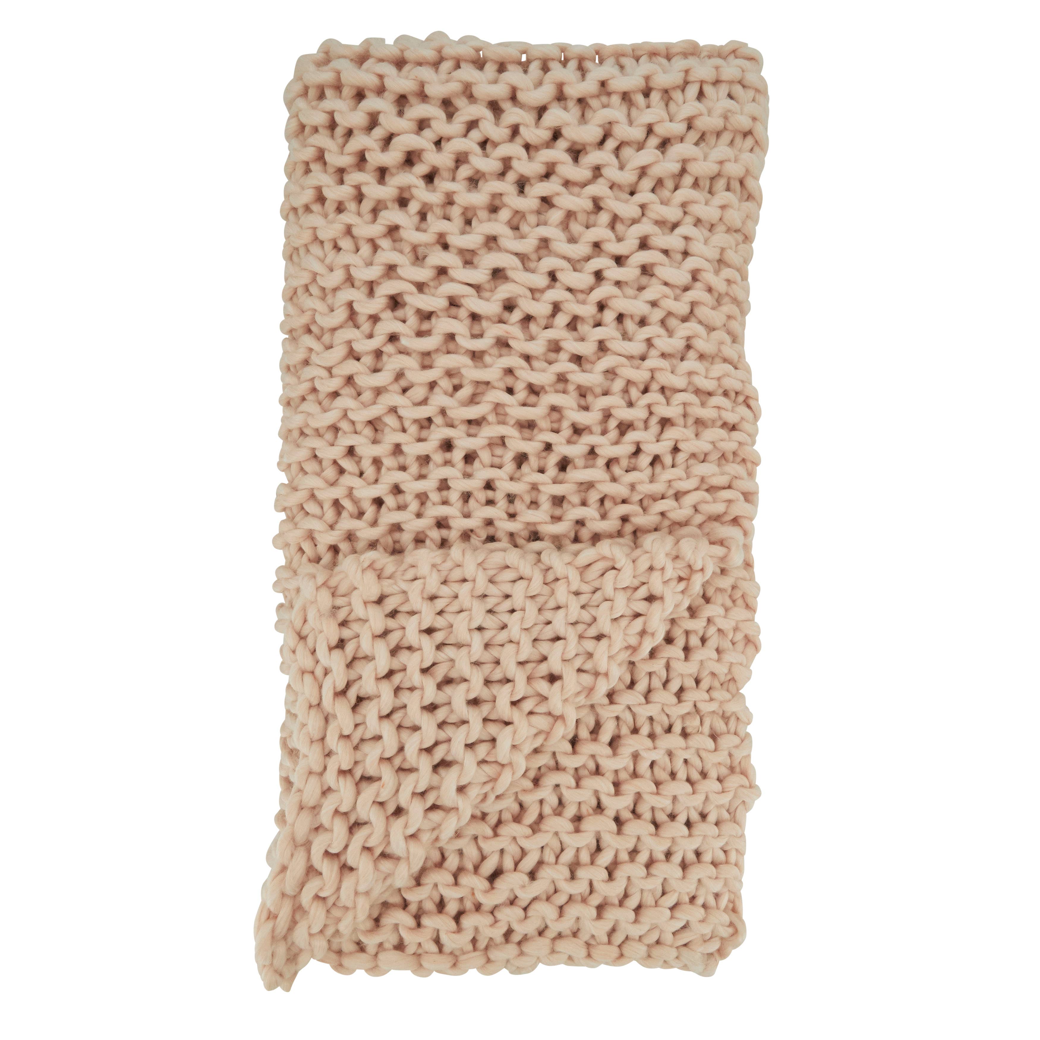 Vintage Style Chunky Knit Throw