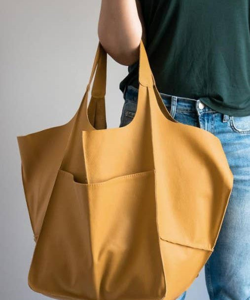 Women's shoulder bag large capacity Soft PU leather handbag