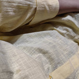 Cotton linen blend button down shirt