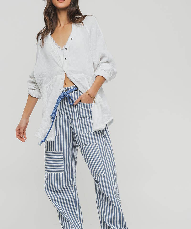 Railroad Striped Utility Pants