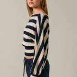 BOAT NECK DOLMAN SLEEVE SWEATER TOP