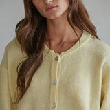 W2536 | Knit Polyester Acrylic Sweater Crew Neck Cardigan