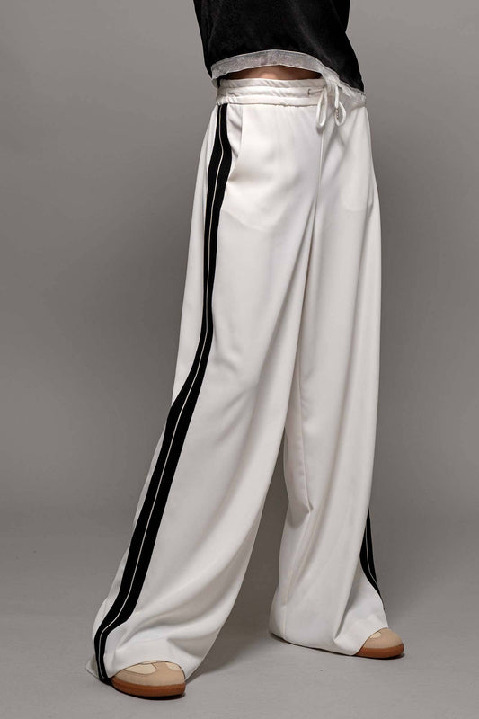 Side Stripe Drawstring Relaxed Statement Lounge Pants