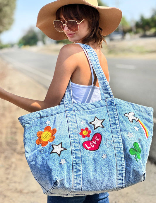The Perfect Sized Denim Tote